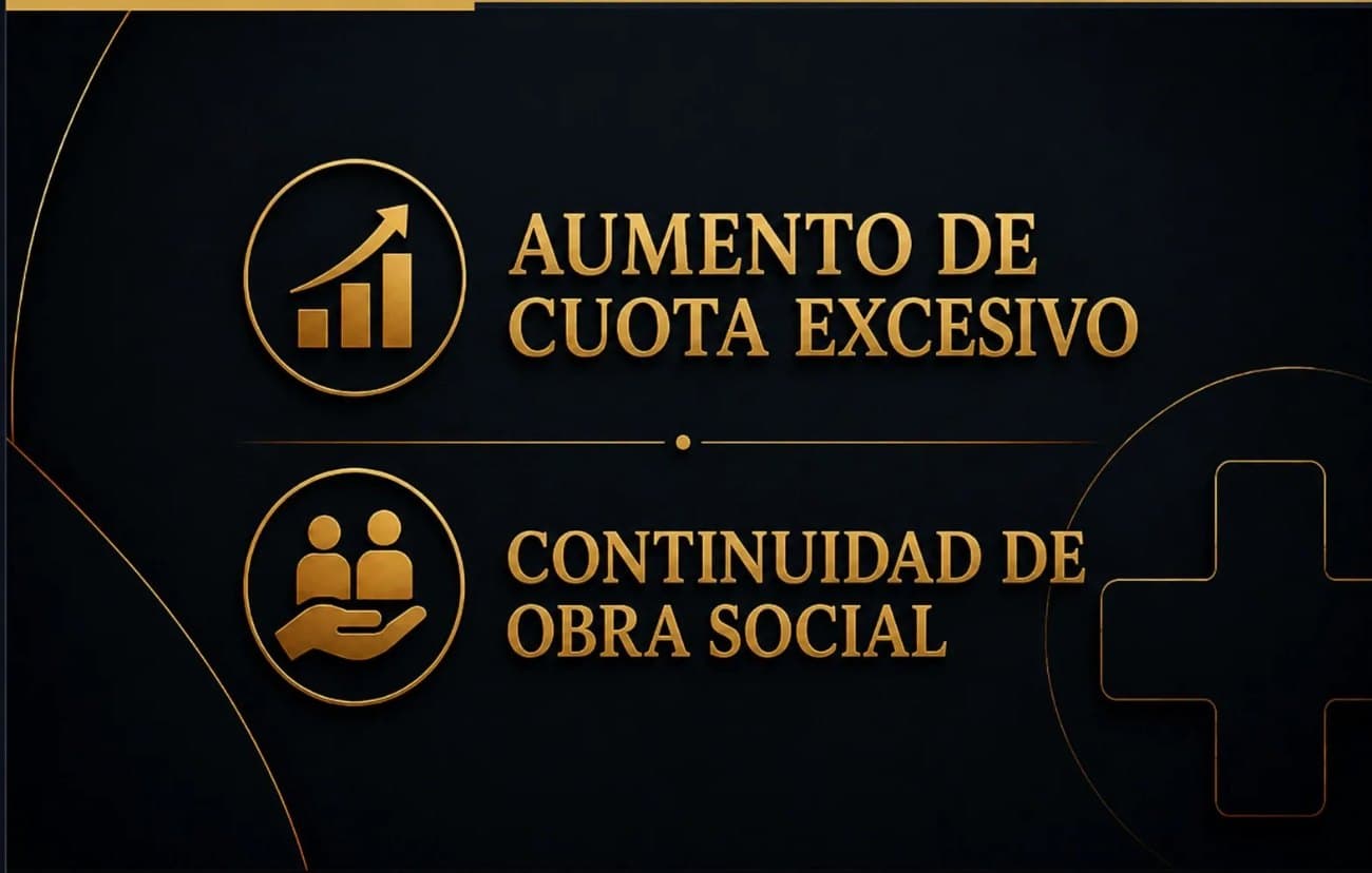 Aumento de cuota excesivo y continuidad de obra social